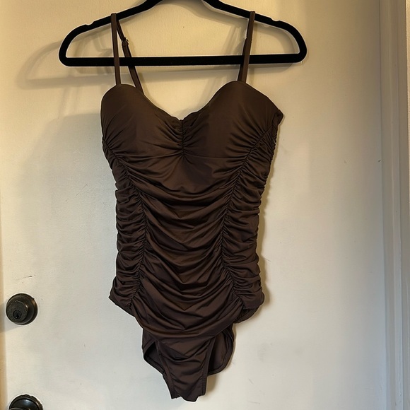 BADGLEY MISCHKA one piece swimsuit Brown size 12 - Picture 1 of 6